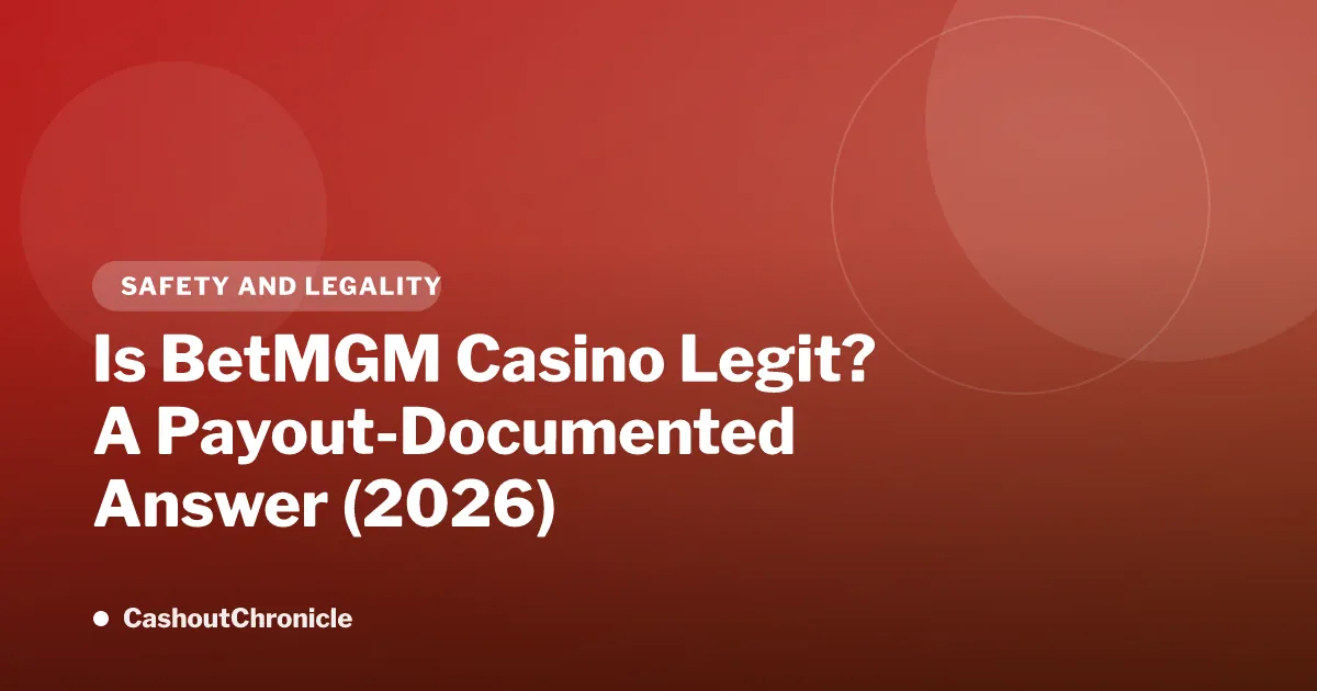 Is BetMGM Casino Legit? A Payout-Documented Answer (2026)